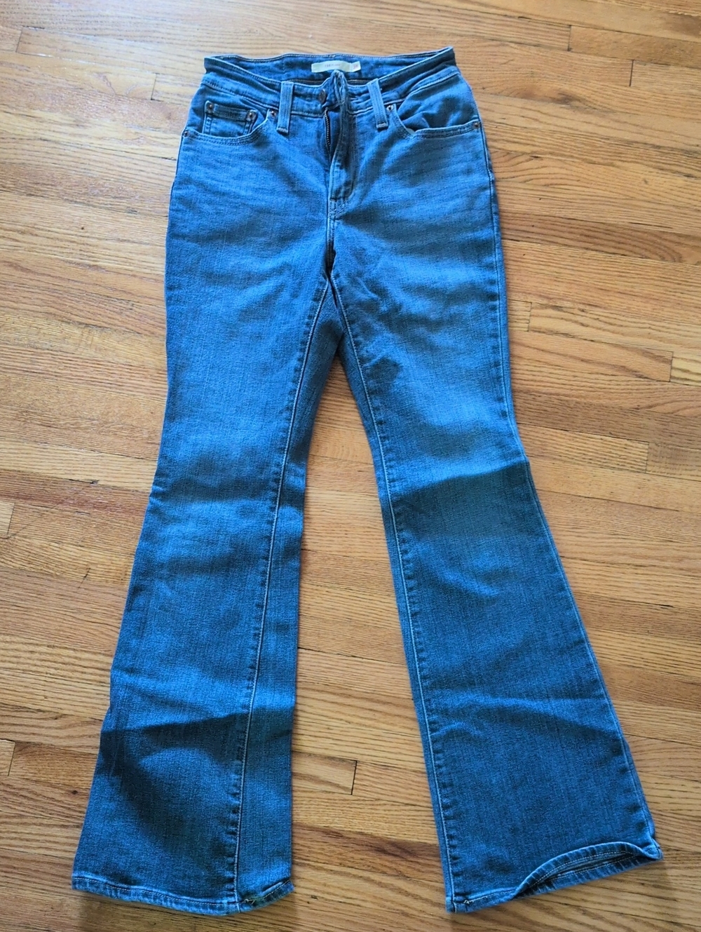 Levi's Medium Blue High-Rise Flare Jeans
